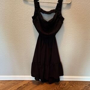SHEIN Chic Black Sleeveless Backless Dress